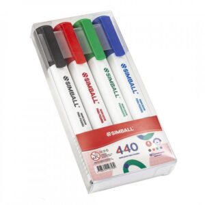 MARCADOR SIMBALL 440 P/PIZARRA X 4 COLORES CLASICOS