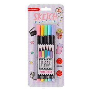 MICROFIBRA SIMBALL SKETCH MOVIES FICTION BLISTER X 5 COLORES