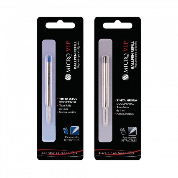 TANQUE MICRO VIP PARA BALL PEN TIPO PARKER AZUL