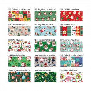 PAPEL AFICHE MATE MURESCO NAVIDEÑO V/MODELOS