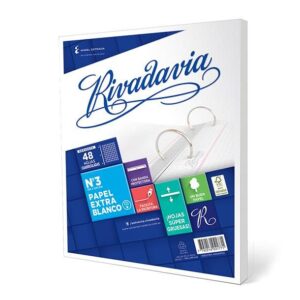 REPUESTO RIVADAVIA  X 48 HJS. CUADRICULADO  EXTRA BLANCO (472323)