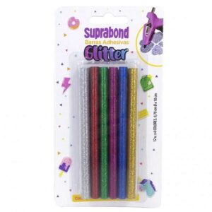 SILICONA EN BARRA SUPRABOND P/PIST ENC GLITTER X 12