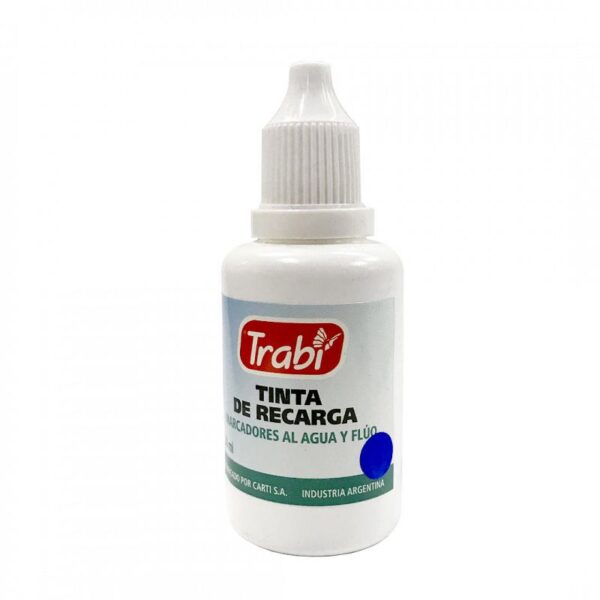 TINTA P/MARCADOR TRABI AL AGUA X 30 CC. V/COLORES.