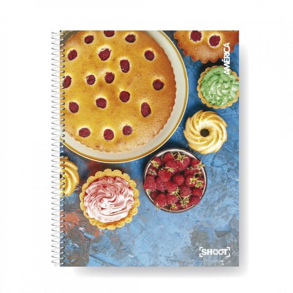 CUADERNO AMERICA SHOOT 16/21 T.C C/ESPIRAL X 120 HJS. RAYADO