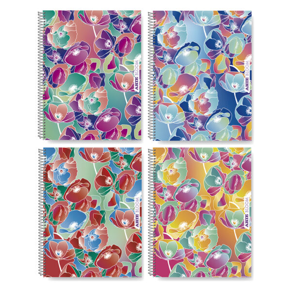 CUADERNO ARTE BLOOM 29/7 X 80 HJS. RAYADO (331041)