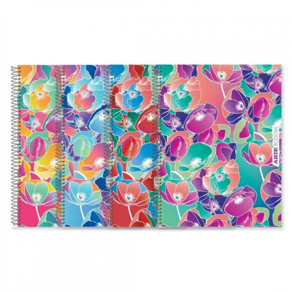 CUADERNO ARTE BLOOM 29/7 X 80 HJS. CUADRICULADO
