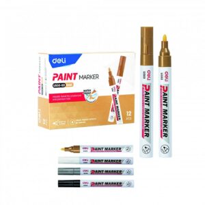 MARCADOR DELI PAINT ACRILICO CUERPO METALICO PTA. 2MM V/COLORES