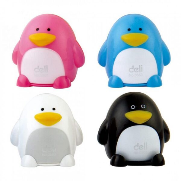 SACAPUNTA PLASTICO DELI PINGÑINO 2 FILOS (E0563)