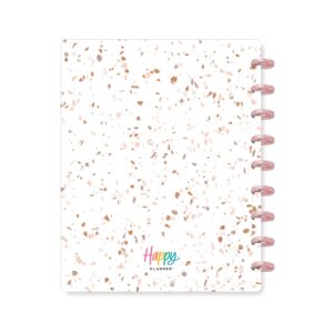 CUADERNO HAPPY PLANNER PIEDRA ROSA C/DISCOS X 60 HJS 17X23 CM RAYADO PUNTEADO