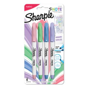 RESALTADOR SHARPIE NOTE BLISTER X 4 COLORES PASTEL
