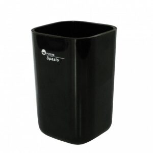 PORTALAPIZ PIZZINI PLASTICO CUADRADO NEGRO (0482)