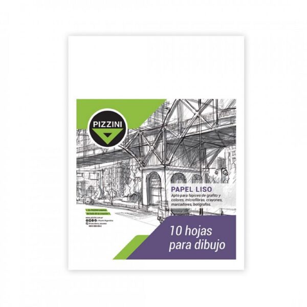 PAPEL P/DIBUJO PIZZINI 35 X 50 CM. 150 GRS. (X 10 HOJAS)