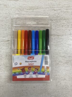 MARCADOR TRABI JUNIOR BLISTER X 10 COLORES