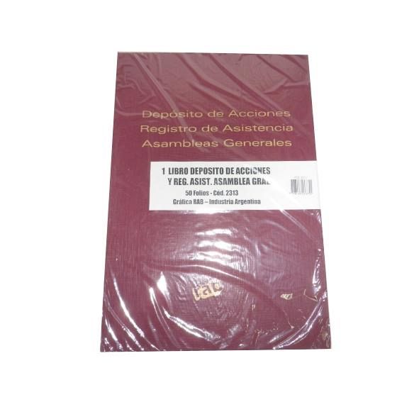 LIBRO DEPOSITO DE ACCIONES Y REGISTRO DE ASISTENCIA (2313)