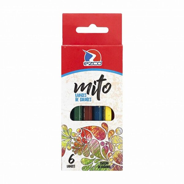 LAPICES DE COLORES EZCO MITO X 6 CORTOS