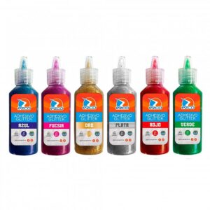 ADHESIVO CON GLITTER EZCO X 21 GRS. AZUL