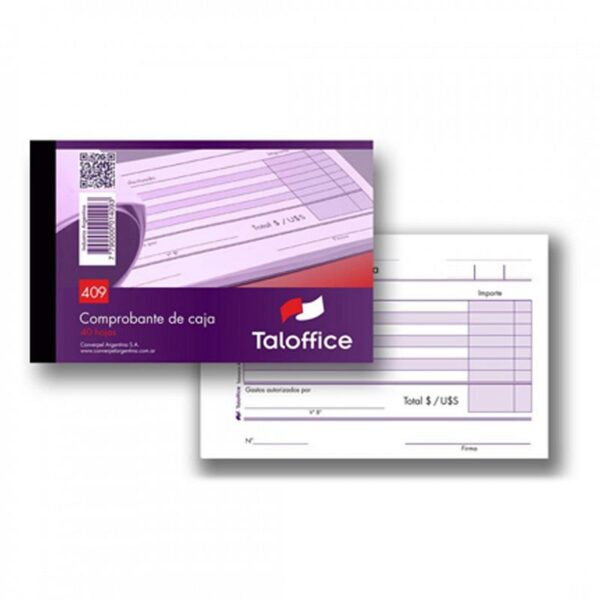 TALONARIO TAL-OFFICE COMPROBANTE DE CAJA 409
