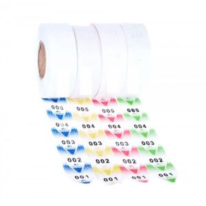 ROLLO DE TICKET TURNO TAL-OFFICE 3 CIFRAS X 2000 NUMEROS V/COLORES