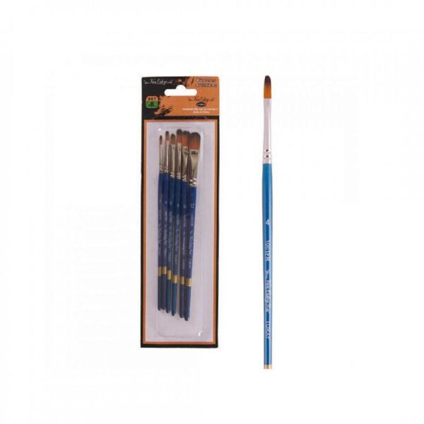 SET DE PINCELES VAN ORLEY LENGUA DE GATO TORAY 1001FR X 6 U. SURTIDOS