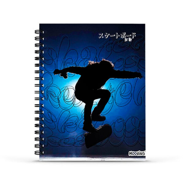 CUADERNO MOOVING 16/21 T. DURA X 80 HJS RAYADO SKATE ON
