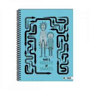 CUADERNO MOOVING 29/7 T. FLEX. X 80 HJS. RAYADO RICK AND MORTY