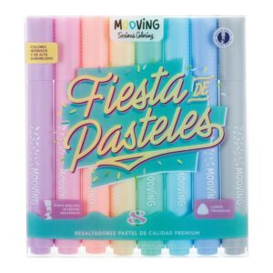 RESALTADOR MOOVING PASTEL BLISTER SURTIDO X 8 U.