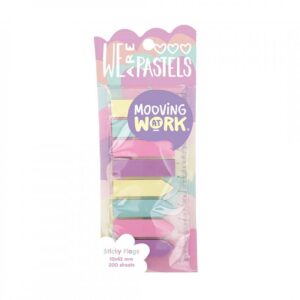 NOTAS ADHESIVAS MOOVING BANDERITAS PASTEL X 200 HOJAS (2102100205)