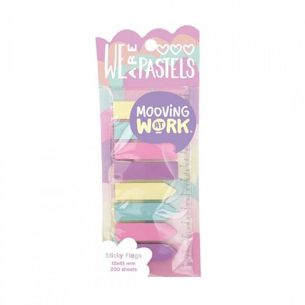 NOTAS ADHESIVAS MOOVING BANDERITAS PASTEL X 200 HOJAS (2102100205)