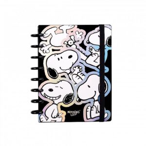 CUADERNO MOOVING LOOPS SNOOPY A5 X 80 HJS RAYADO (1721134)