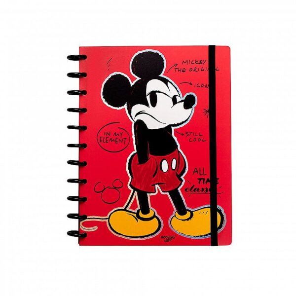 CUADERNO MOOVING LOOPS MICKEY CARTA X 80 HJS RAYADO (1711121)