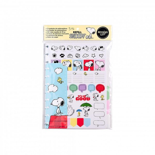 REPUESTOS P/CUADERNO MOOVING LOOPS SNOOPY A5 (1724134)