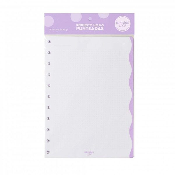 REPUESTO P/CUADERNO MOOVING LOOPS X 30 HJS PUNTEADO CARTA (1712013)