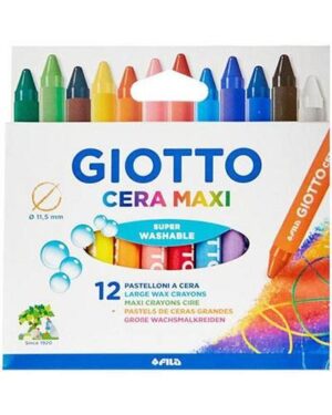 LAPICES DE CERA GIOTTO MAXI TRI X 12 COLORES
