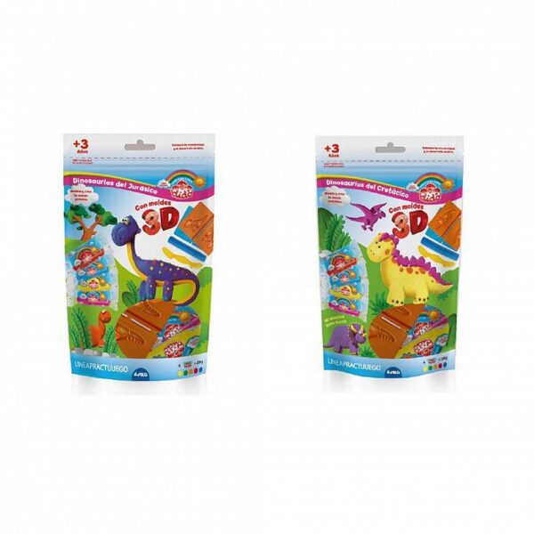 SET DE MASA DIDO CON MOLDES 3D DINOSAURIOS DEL JURASICO