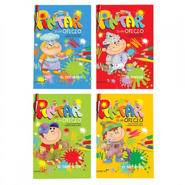 LIBRO INFANTIL P/PINTAR ED. BETINA PINTAR ES UN OFICIO V/MODELOS