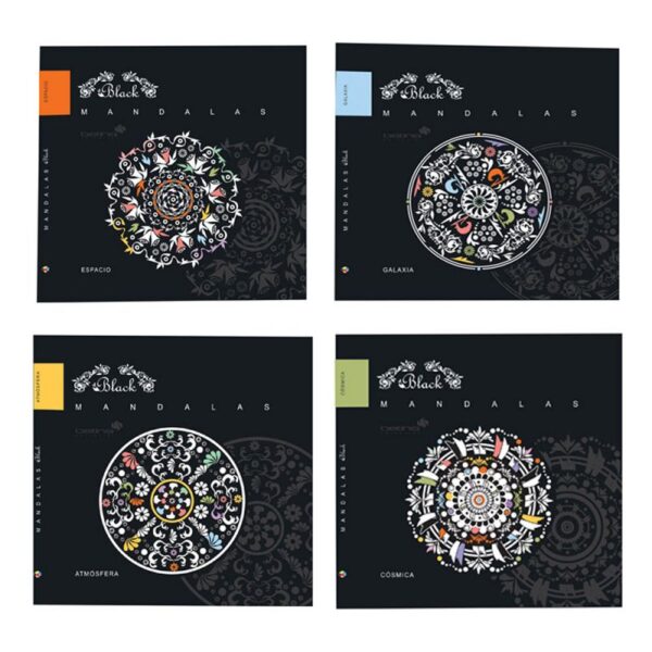LIBRO P/PINTAR ED. BETINA MANDALAS BLACK V/MODELOS