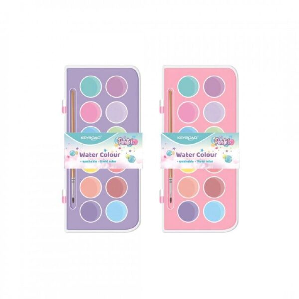 ACUARELA KEYROAD PASTEL X 12 PASTILLAS + PINCEL