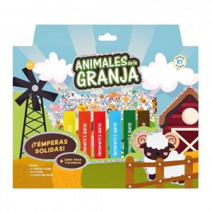 SET 87 TEMPERAS SOLIDAS ANIMALES DE LA GRANJA (3326)