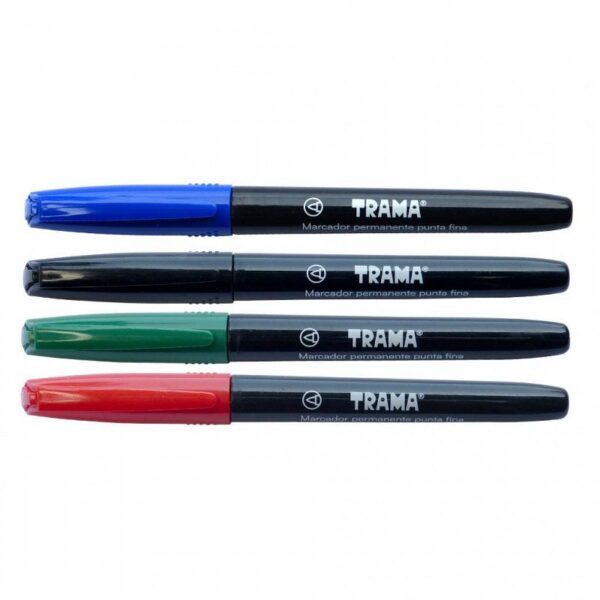 MARCADOR TRAMA PERMANENTE PTA FINA V/COLORES