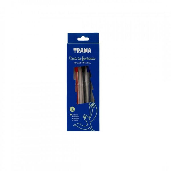 ROLLER BALL TRAMA GEL CLASICO X 5 COLORES