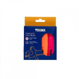 RESALTADOR TRAMA FLUO BLISTER X 4 U.