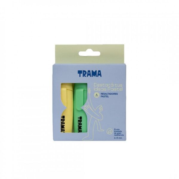 RESALTADOR TRAMA PASTEL BLISTER X 4 U.