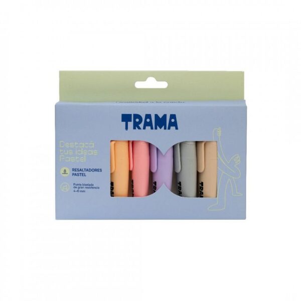 RESALTADOR TRAMA PASTEL BLISTER X 8 U.