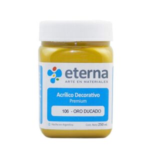 ACRILICO ETERNA DECORATIVO X 250 ML 101 PLATA