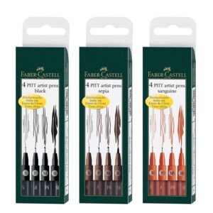 MARCADOR FABER CASTELL PITT ARTIST PEN 188 SANGUINA X 4 GRADUACIONES