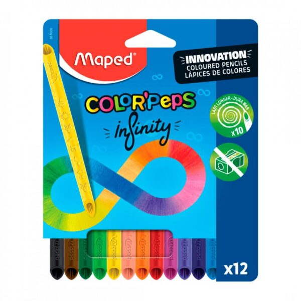 LAPICES DE COLORES MAPED COLOR PEPS INFINITY  X 12 LARGOS (861600)
