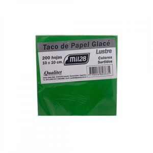 PAPEL GLASE 1028 LUSTRE 10 X 10 CM. TACO X 200 HJS.