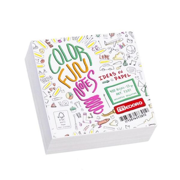 TACO DE PAPEL MEDORO BLANCO 9 X 9 CM. X 400 HJS. (7301)