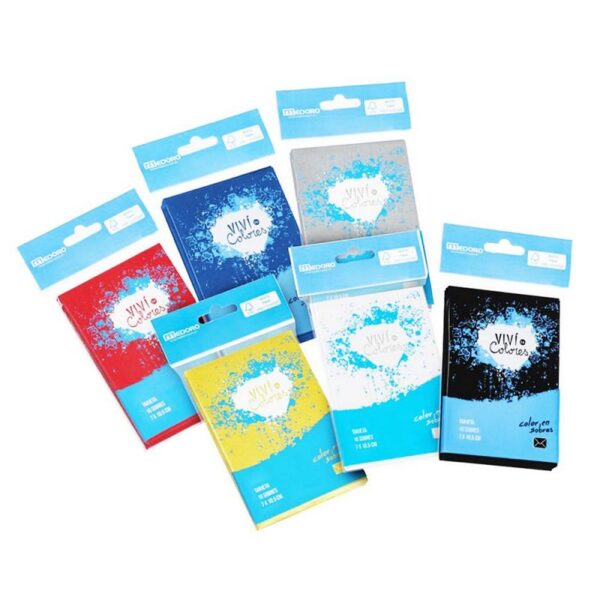 SOBRE MEDORO (1240) P/TARJETA 120 GRS PLATEADO BLISTER X 10 U.