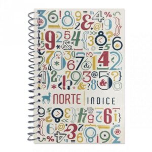 LIBRETA NORTE 4040 C/ESPIRAL E INDICE  (14 X 9.5 CM)